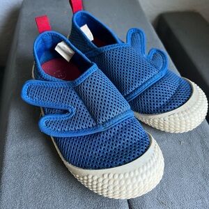 Cat & Jack Blue and White Water Shoes Slip-On Design